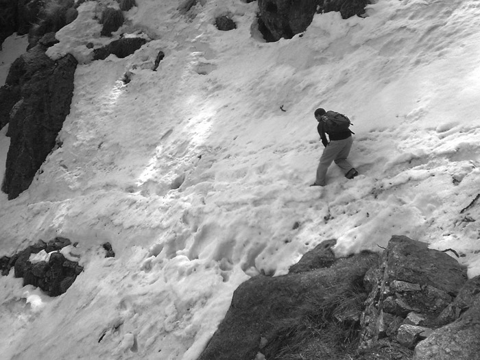 Corey Jackson climbing